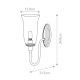 Applique a parete classica con struttura in alluminio diffusore in vetro a LED