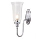 Applique a parete classica con struttura in alluminio diffusore in vetro a LED