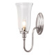 Applique a parete classica con struttura in alluminio diffusore in vetro a LED