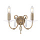 Applique a parete classica in acciaio con due diffusori per ingresso e salone