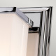 Applique a parete in acciaio per bagno lampadina a led G9 con diffusore in vetro