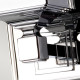 Applique a parete in acciaio per bagno lampadina a led G9 con diffusore in vetro