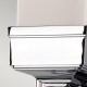 Applique a parete in acciaio per bagno lampadina a led G9 con diffusore in vetro