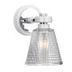 Applique a parete per bagno con diffusore moderno a LED G9 e paralume in vetro