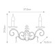 Applique classica con struttura in acciaio doppio diffusore e dettagli in vetro