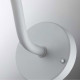 Applique da esterno a parete con struttura in acciaio e diffusore in vetro