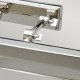 Applique da parete grande per quadri con struttura e diffusore in acciaio