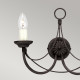 Applique da parete in acciaio con 2 lampadine dal design rustico