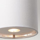 Applique da parete in acciaio con diffusore in tessuto dal design moderno