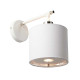 Applique da parete in acciaio con diffusore in tessuto dal design moderno