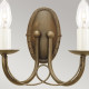 Applique da parete in acciaio dal design classico con doppio diffusore