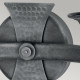 Applique da parete in acciaio dal design rustico con 2 diffusori