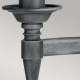 Applique da parete in acciaio dal design rustico con 2 diffusori