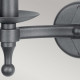 Applique da parete in acciaio dal design rustico con 2 diffusori