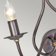 Applique da parete in acciaio dal design rustico con diffusore a 2 lampadine