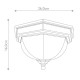 Applique da parete per esterni con struttura in alluminio e diffusore in vetro