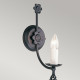 Applique da parete rustica con struttura in acciaio con singolo diffusore