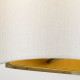 Applique moderna piccola con struttura in acciaio e paralume in tessuto curvo