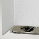Applique moderna piccola con struttura in acciaio e paralume in tessuto