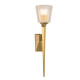 Applique per bagno struttura in acciaio e diffusore in vetro con led g9