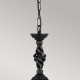 Lampada a sospensione classica con struttura in acciaio e diffusore in vetro