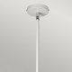 Lampada a sospensione con struttura in acciaio e diffusore in tessuto