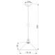 Lampada a sospensione con struttura paralume in acciaio dal design industrial