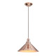 Lampada a sospensione con struttura paralume in acciaio dal design industrial
