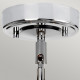 Lampadario con triplo diffusore in vetro a LED dal design moderno