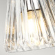 Lampadario con triplo diffusore in vetro a LED dal design moderno