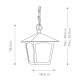 Lampada a sospensione da esterni con struttura in alluminio e diffusore in vetro