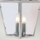 Lampada a sospensione da esterno con struttura in ottone e diffusore in vetro