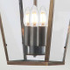 Lampada a sospensione da esterno con struttura in ottone e diffusore in vetro