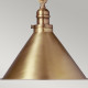Lampada a sospensione dal design industrial con struttura e paralume in acciaio