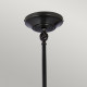 Lampada a sospensione dal design industrial con struttura e paralume in acciaio