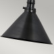 Lampada a sospensione dal design industrial con struttura e paralume in acciaio