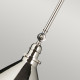 Lampada a sospensione dal design industrial con struttura e paralume in acciaio