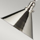 Lampada a sospensione dal design industrial con struttura e paralume in acciaio