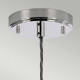 Lampada a sospensione dal design moderno in acciaio con diffusore in vetro