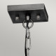 Lampadario grande in acciaio dal design moderno con 6 luci