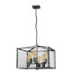 Lampadario grande in acciaio dal design moderno con 6 luci