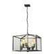 Lampadario grande in acciaio dal design moderno con 6 luci