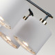 Lampada a sospensione in acciaio con 5 diffusori in tessuto dal design moderno