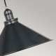 Lampada a sospensione in acciaio con contrappeso dal design industrial