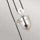 Lampada a sospensione in acciaio con contrappeso dal design industrial