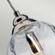 Lampada a sospensione in acciaio con diffusore in vetro dal design moderno