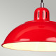 Lampada a sospensione industrial con struttura e diffusore in acciaio