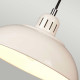 Lampada a sospensione industrial con struttura e diffusore in acciaio