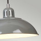 Lampada a sospensione industrial con struttura e diffusore in acciaio