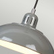 Lampada a sospensione industrial con struttura e diffusore in acciaio